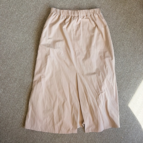 Maeve Beige A-Line Side Stripe Pull On Midi Skirt Size Small - Picture 3 of 6